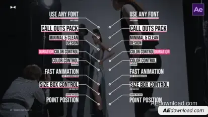 Modern Call Outs 2.0  AE Infographics template preview