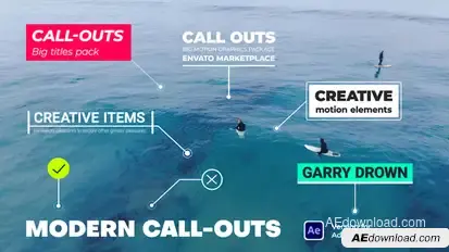 Modern Call-Outs Titles template preview
