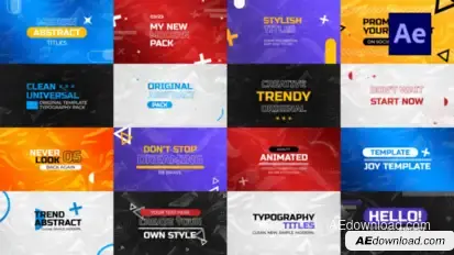 Modern Colorful Titles Titles template preview