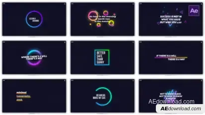 Modern Colorful Titles  AE Titles template preview