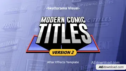 Modern Comic Titles V2 Titles template preview