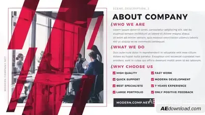 Modern Company Presentation Video Displays template preview