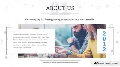 Modern Company Presentation II Video Displays template preview
