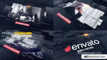 Modern Corporate Slideshow Video Displays template preview