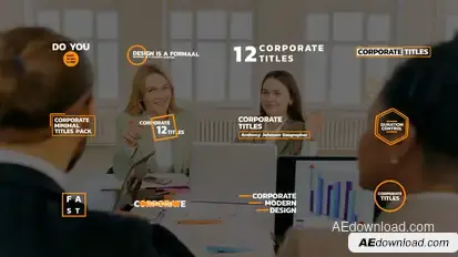 Modern Corporate Titles  AE Titles template preview