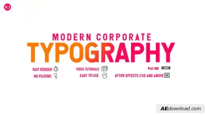 Modern Corporate Typography Titles template preview