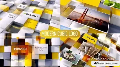 Modern Cubic Logo Reveal Opener Openers template preview