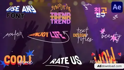 Modern Design Text Titles for After Effects Titles template preview