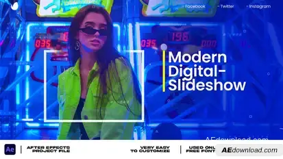 Modern Digital Slideshow | Digital Presentation Video Displays template preview