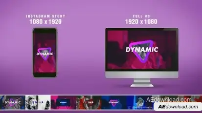 Modern Dynamic Stomp Logo | Instagram Story Size Included Openers template preview
