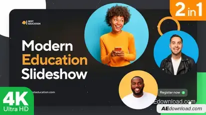 Modern Education Slideshow Video Displays template preview