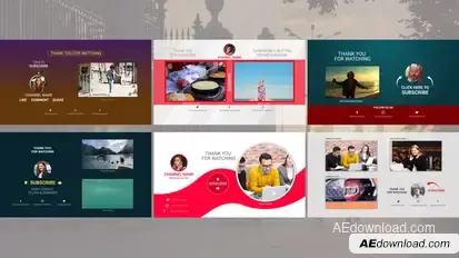 Modern End Screens Video Displays template preview