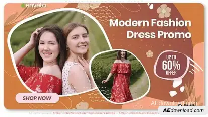 Modern Fashion Dress Promo Product Promo template preview