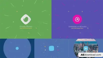 Modern Flat Logo Reveal – Fast Shape Animation, Minimal Color Variants and Clean Branding Intro Logo Stings template preview