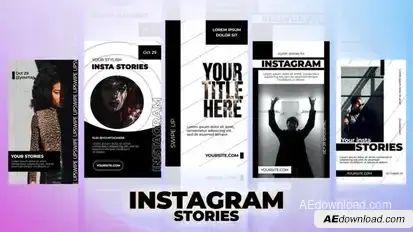 Modern Geometry Stories Elements template preview