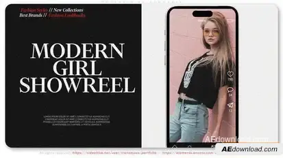 Modern Girl Showreel Openers template preview