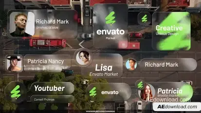 Modern Glass Title Animations Titles template preview