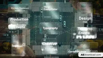 Modern Glass Title Animations Titles template preview