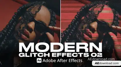 Modern Glitch Effect 02 Ae Elements template preview