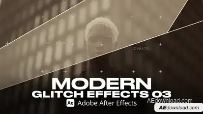 Modern Glitch Effect 03 Ae Elements template preview