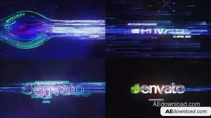 Modern Glitch Logo Logo Stings template preview