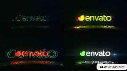 Modern Glitch Logo Reveal 2 in 1 Logo Stings template preview
