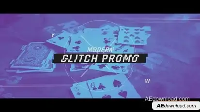 Modern Glitch Promo Openers template preview