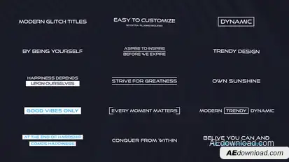 Modern Glitch Titles Titles template preview