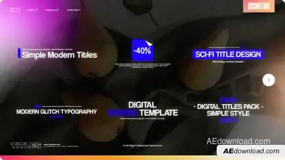 Modern Glitch Titles Titles template preview