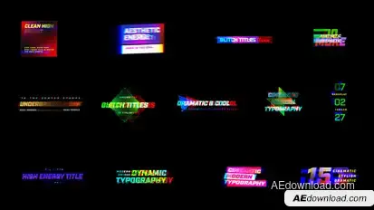 Modern Glitch Titles Titles template preview