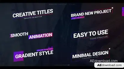 Modern Gradient Titles Titles template preview