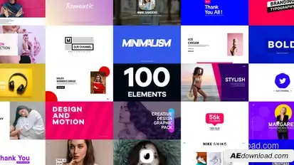 Modern Graphic & Transition Pack Product Promo template preview