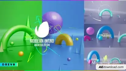 Modern Intro/ Simple Promo/ 4K 3D Figure/ Bright/ Colorful/ Birthday Party/ APP/ Social Media/ Carto Openers template preview