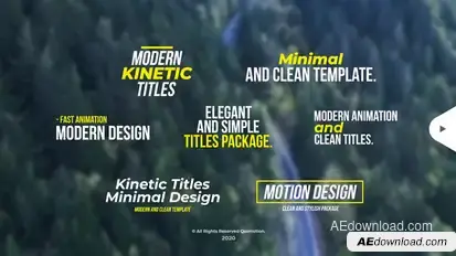 Modern Kinetic Titles Titles template preview