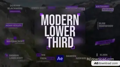 Modern Lower Third Elements template preview