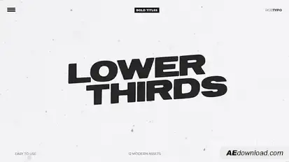 Modern Lower Thirds Titles template preview