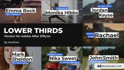 Modern Lower Thirds Elements template preview