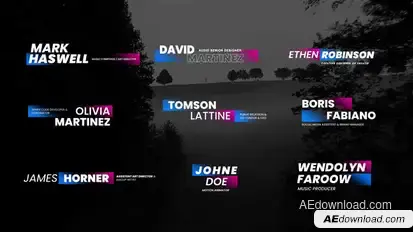 Modern Lower Thirds Elements template preview
