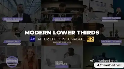 Modern Lower Thirds | After Effects Elements template preview