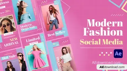 Modern Fashion Mega Sale Stories | After Effects Product Promo template preview