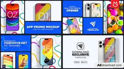 Multiscreen App Promo | Phone 16 Pro Mockup Openers template preview