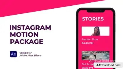 Modern Motion Pack for Instagram broadcast-packages template preview