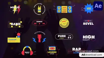 Modern Music Titles for After Effects Titles template preview
