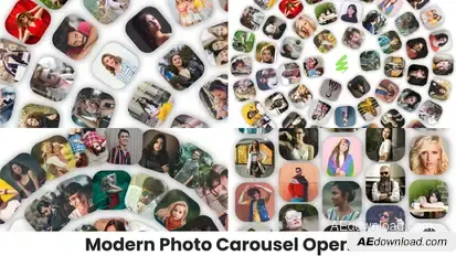 Modern Photo Carousel Opener Video Displays template preview