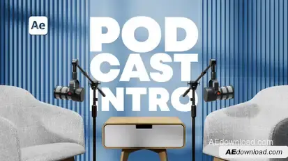 Modern Podcast Intro | Glass Title Opener Openers template preview