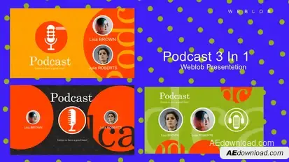 Modern Podcast Intro Pack broadcast-packages template preview