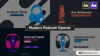 Modern Podcast Opener Openers template preview