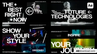 Modern Posters For After Effects Video Displays template preview