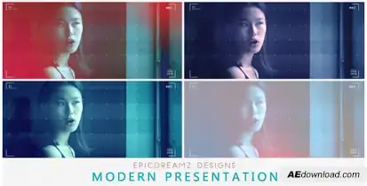 Modern Presentation Video Displays template preview