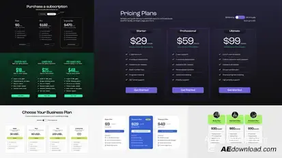 Modern Pricing Table Template Infographics template preview